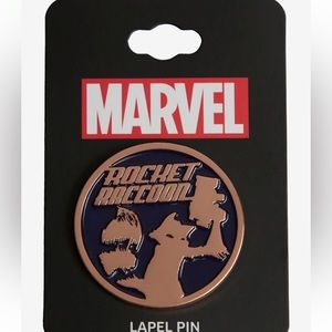 Marvel Guardians of the Galaxy Rocket Raccoon Circular Enamel‎ Pin BoxLunch Exc.